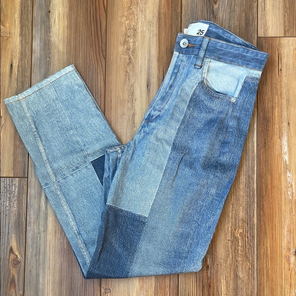 Rag & Bone Women's Denim Patchwork Straight Jeggi… - image 1